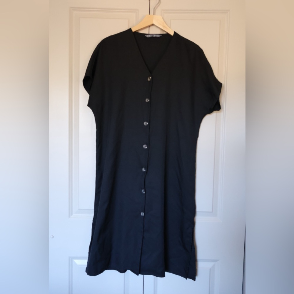 Black Button-Up Dress